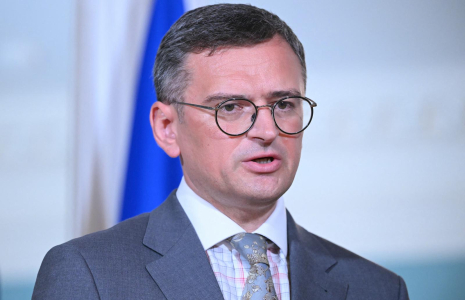 Le ministre ukrainien des Affaires étrangères Dmytro Kouleba à Washington DC, le 9 juillet 2024. ( AFP / MANDEL NGAN )