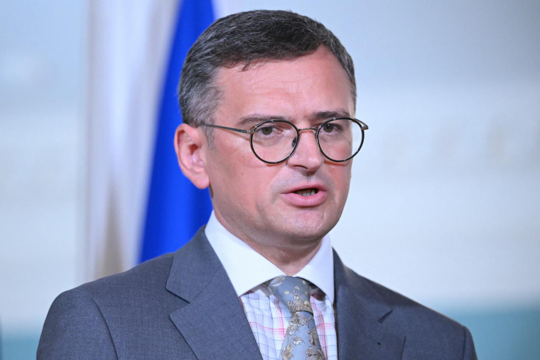 Le ministre ukrainien des Affaires étrangères Dmytro Kouleba à Washington DC, le 9 juillet 2024. ( AFP / MANDEL NGAN )