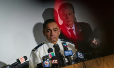 Le colonel Oscar Perez, chef de la police de la ville de Providence, parle lors d'une conférence de presse à Providence, Etats-Unis, le 15 décembre 2025 ( AFP / Bing Guan )