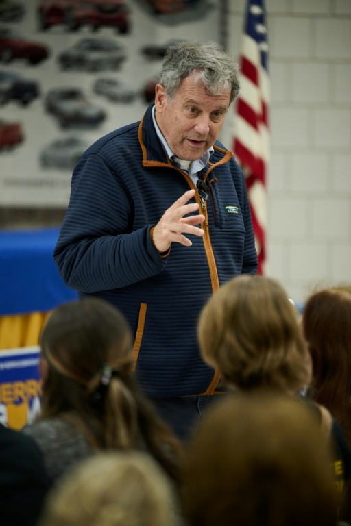 Sherrod Brown, candidat au Sénat américain dans l'Ohio, le 26 septembre 2026 à Warren, aux Etats-Unis ( AFP / DUSTIN FRANZ )