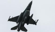 Un F-16 de l'armée de l'air taïwanaise (illustration) ( AFP / YASUYOSHI CHIBA )