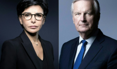La ministre de la Culture Rachida Dati le 25 novembre 2019, et l'ex-Premier ministre Michel Barnier le 11 mai 2021  ( AFP / JOEL SAGET )