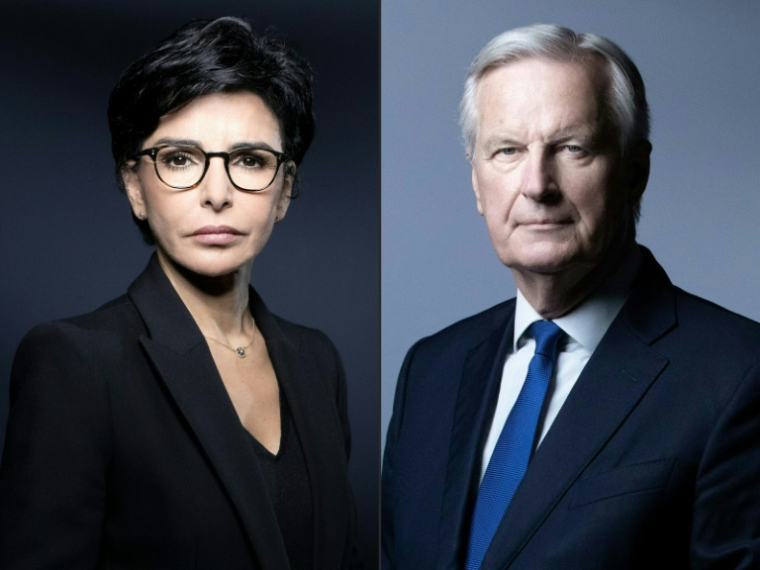 La ministre de la Culture Rachida Dati le 25 novembre 2019, et l'ex-Premier ministre Michel Barnier le 11 mai 2021 ( AFP / JOEL SAGET )