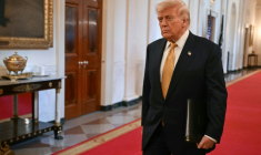 Le président américain Donald Trump à la Maison Blanche, le 16 juillet 2025 à Washington ( AFP / ANDREW CABALLERO-REYNOLDS )