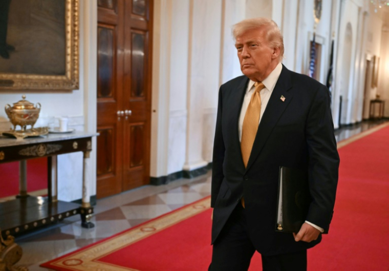 Le président américain Donald Trump à la Maison Blanche, le 16 juillet 2025 à Washington ( AFP / ANDREW CABALLERO-REYNOLDS )