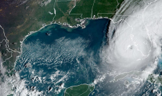 Le Golfe du Mexique vu de l'espace, lors du passage de l'ouragan Ian, en 2022 (illustration) ( GETTY IMAGES NORTH AMERICA / HANDOUT )