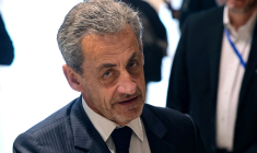 Nicolas Sarkozy au dernier jour du procès des soupçons de financement libyen de sa campagne présidentielle de 2007, à Paris le 8 avril 2025 ( AFP / ALAIN JOCARD )