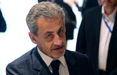 Nicolas Sarkozy au dernier jour du procès des soupçons de financement libyen de sa campagne présidentielle de 2007, à Paris le 8 avril 2025 ( AFP / ALAIN JOCARD )