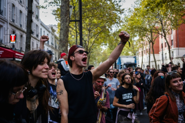 La manifestation du mouvement "Free Party" à Paris samedi ( AFP / Dimitar DILKOFF )