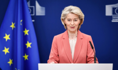 La présidente de la Commission européenne Ursula von der Leyen, à Bruxelles, le 27 février 2026 ( AFP / Simon Wohlfahrt )