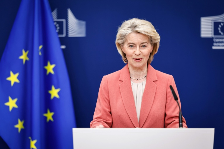 La présidente de la Commission européenne Ursula von der Leyen, à Bruxelles, le 27 février 2026 ( AFP / Simon Wohlfahrt )