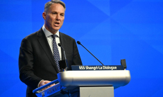 Richard Marles, vice-Premier ministre australien et ministre de la Défense, lors du sommet du Dialogue Shangri-La à Singapour, le 31 mai 2025. ( AFP / MOHD RASFAN )