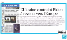 Joe Biden contraint par l'Ukraine à regarder vers l'Europe