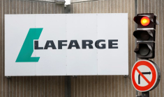 Le logo du fabricant de béton français Lafarge