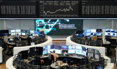 L'indice boursier allemand DAX est représenté à la bourse de Francfort