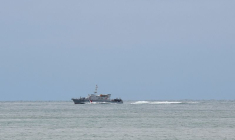 Un bateau de sauvetage est vu à Audresselles