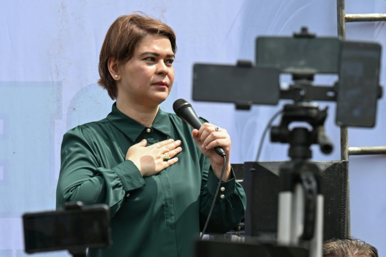 La vice-présidente philippine Sara Duterte à Quezon City, dans la région métropolitaine de Manille, le 11 septembre 2026 ( AFP / Jam STA ROSA )