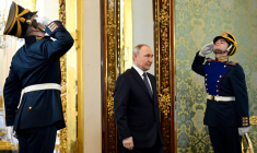 Le président russe Vladimir Poutine au Kremlin, à Moscou, le 14 mai 2025 ( POOL / Alexander NEMENOV )