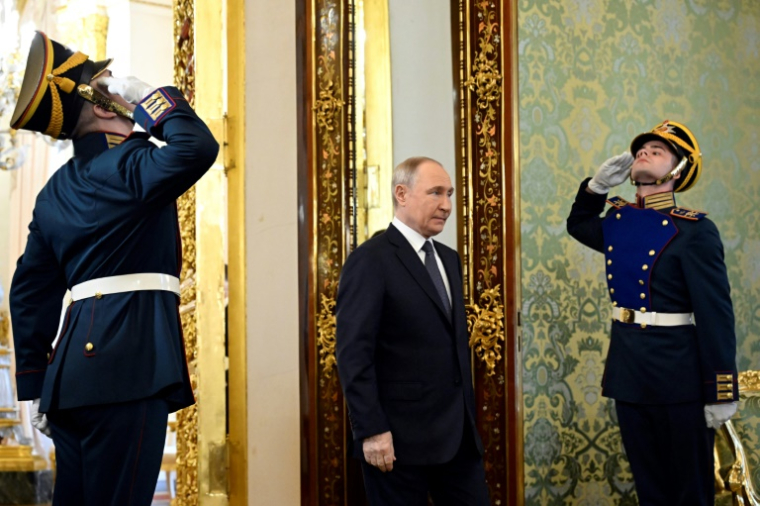 Le président russe Vladimir Poutine au Kremlin, à Moscou, le 14 mai 2025 ( POOL / Alexander NEMENOV )