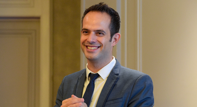 Boris Saragaglia, président du distributeur en ligne de chaussures. (© E. Piermont/AFP)