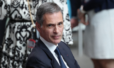 Rodolphe Saadé, PDG du groupe CMA CGM, à Londres le 9 juillet 2025. ( POOL / LUDOVIC MARIN )