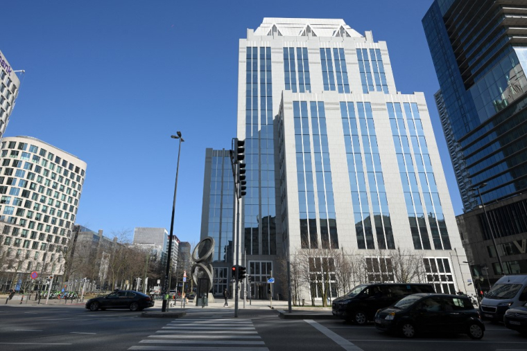 Le siège d'Euroclear, à Bruxelles, en mars 2025 (illustration) ( AFP / NICOLAS TUCAT )