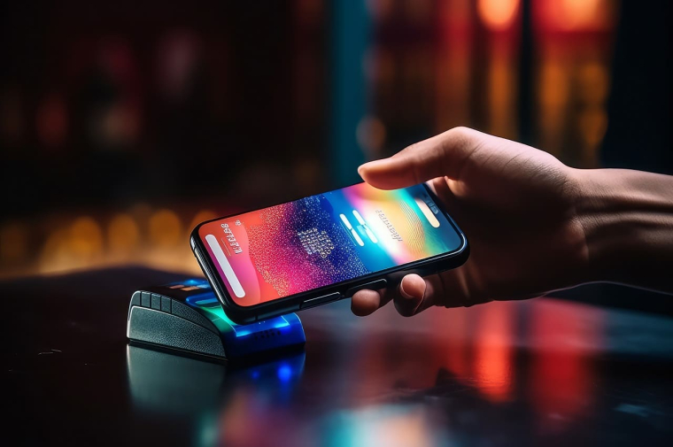 (Crédits photo : Adobe Stock - Paiement effectué avec une carte virtuelle sur le terminal d'un commerçant)