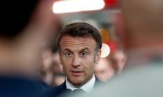 Emmanuel Macron à Villaroche, le 16 juin 2023. ( POOL / GONZALO FUENTES )