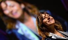 Carole Delga à Saint-Malo, le 28 septembre 2023. ( AFP / DAMIEN MEYER )