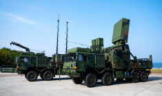 Un système IRIS-T SLM, au camp militaire de Todendorf, en 2024 (illustration) ( AFP / DANIEL BOCKWOLDT )