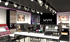 Un exemple d'installation réalisée par Media 6 pour la marque Nyx. (crédits : Media 6)