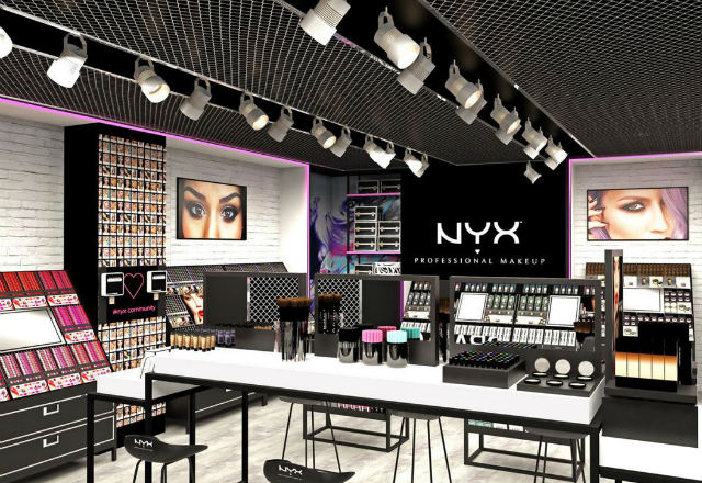 Un exemple d'installation réalisée par Media 6 pour la marque Nyx. (crédits : Media 6)