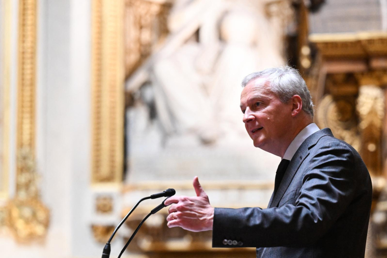 Le ministre de l'Economie Bruno Le Maire le 17 novembre à Paris. ( AFP / BERTRAND GUAY )
