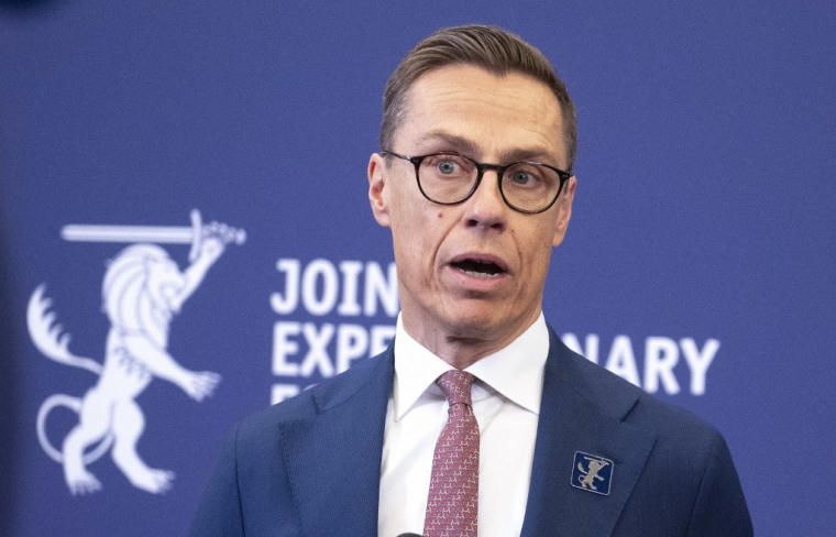 Le président finlandais, Alexander Stubb, à Tallinn (Estonie), en décembre 2024 ( AFP / MARKO MUMM )