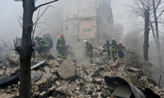 A Kharkiv, le 23 janvier 2024.  ( AFP / SERGEY BOBOK )