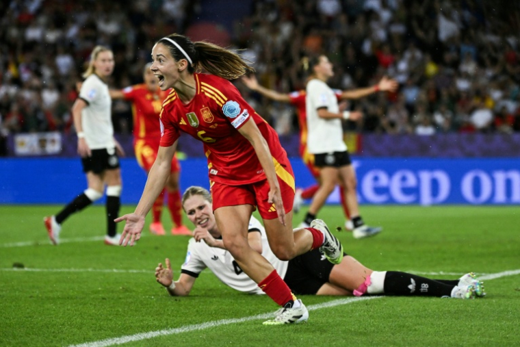 La milieu de terrain espagnole Aitana Bonmati, le 23 juillet 2025 en demi-finale de l'Euro féminin contre l'Allemagne, à Zurich ( AFP / Miguel MEDINA )