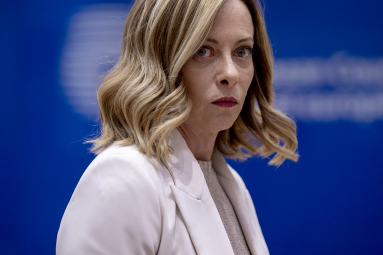 Giorgia Meloni à Bruxelles, en Belgique, le 17 juin 2024. ( AFP / NICK GAMMON )