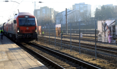 Un train en gare de Vilnius (illustration) ( AFP / PETRAS MALUKAS )