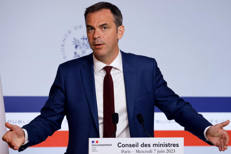 Olivier Véran, le 7 juin 2023, à l'Assemblée nationale ( AFP / LUDOVIC MARIN )