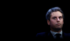 Le secrétaire général de Renaissance Gabriel Attal à Paris, le 11 avril 2026 ( AFP / Ian LANGSDON )