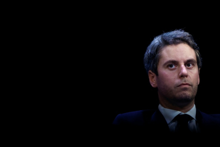 Le secrétaire général de Renaissance Gabriel Attal à Paris, le 11 avril 2026 ( AFP / Ian LANGSDON )