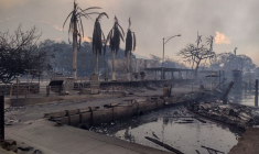 La ville de Lahaina à Maui suite à un incendie de forêt