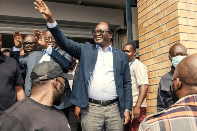 Brian Muntayalwa Mundubile, principal candidat d'opposition à la présidentielle, le 12 août 2026 à Lusaka ( AFP / GIANLUIGI GUERCIA )