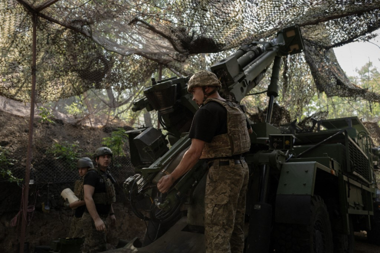 Des militaires ukrainiens en Ukraine, le 9 juin 2025. ( AFP / FLORENT VERGNES )