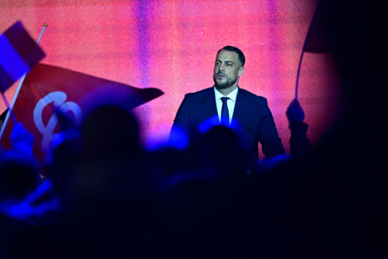 Le candidat La France insoumise (LFI) à la mairie de Marseille, Sébastien Delogu, le 7 mars 2026 ( AFP / Miguel MEDINA )