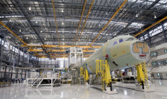 Une ligne d'assemblage finale à l'usine de fabrication Airbus aux États-Unis à Mobile, Alabama