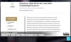 France: réintroduction de pesticides, partage de l'eau et loup en débat au Sénat