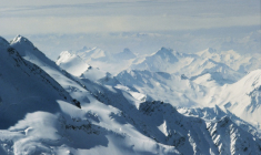 Vue du dôme du Goûter, dans le massif du Mont-Blanc, le 14 avril 1979 à Chamonix, en Haute-Savoie ( AFP / Derrick CEYRAC )