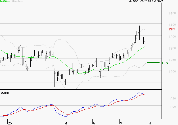 CARREFOUR SA : La situation technique est plutôt incertaine