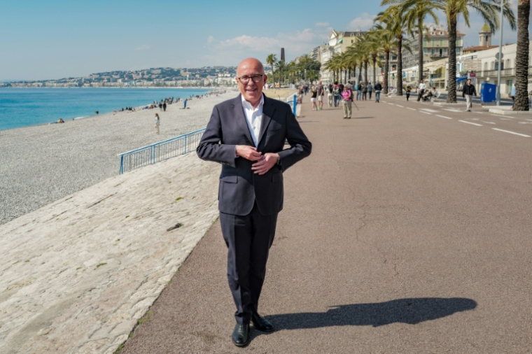 Le nouveau maire UDR de Nice Eric Ciotti le 23 mars 2026, à Nice dans les Alpes-Maritimes ( AFP / Valery HACHE )